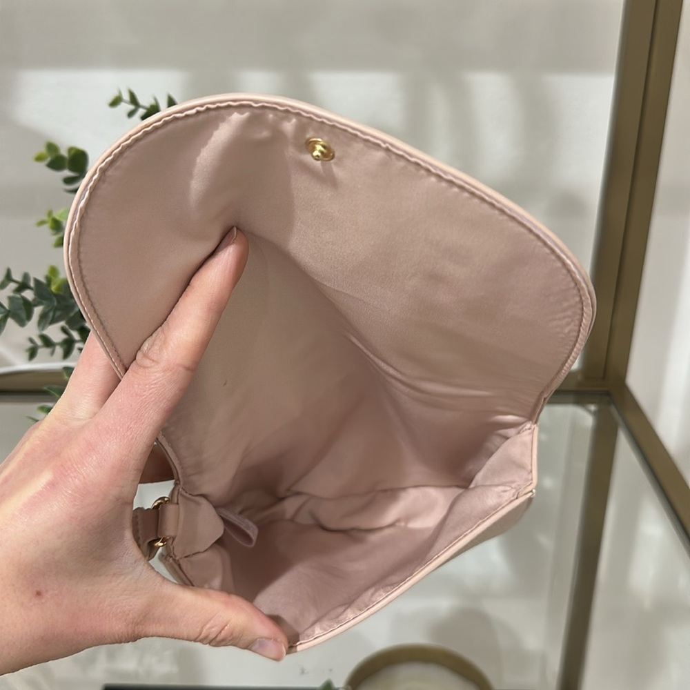 Chloe Blush Leather Wristlet - Picture 8 of 10